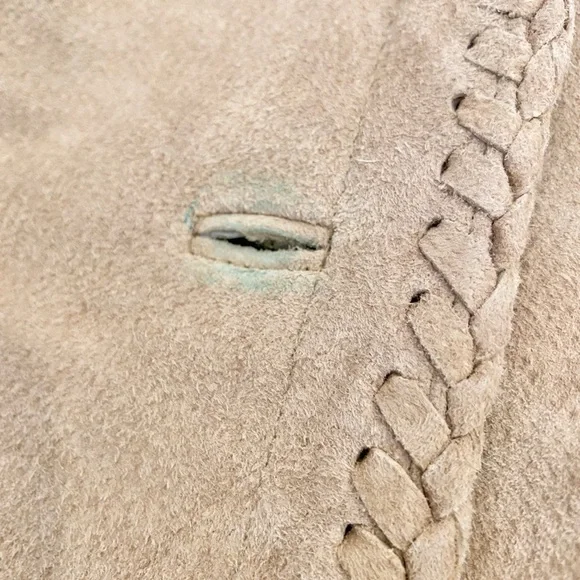 Preston & York Lg Genuine Suede Western/ Rockabilly Jacket Blazer Tan Whipstitch - Picture 8 of 14